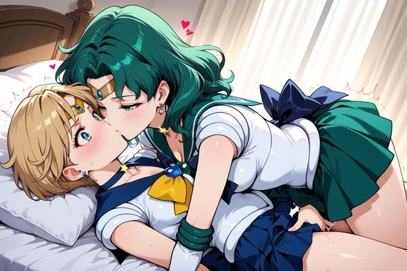 セーラーウラ◯スとネ◯チューンの百合プレイ 画像2