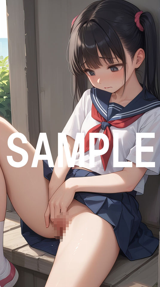 サンプル画像1:バイトオナニー  セーラー服(練乳まみれ) [d_558997]