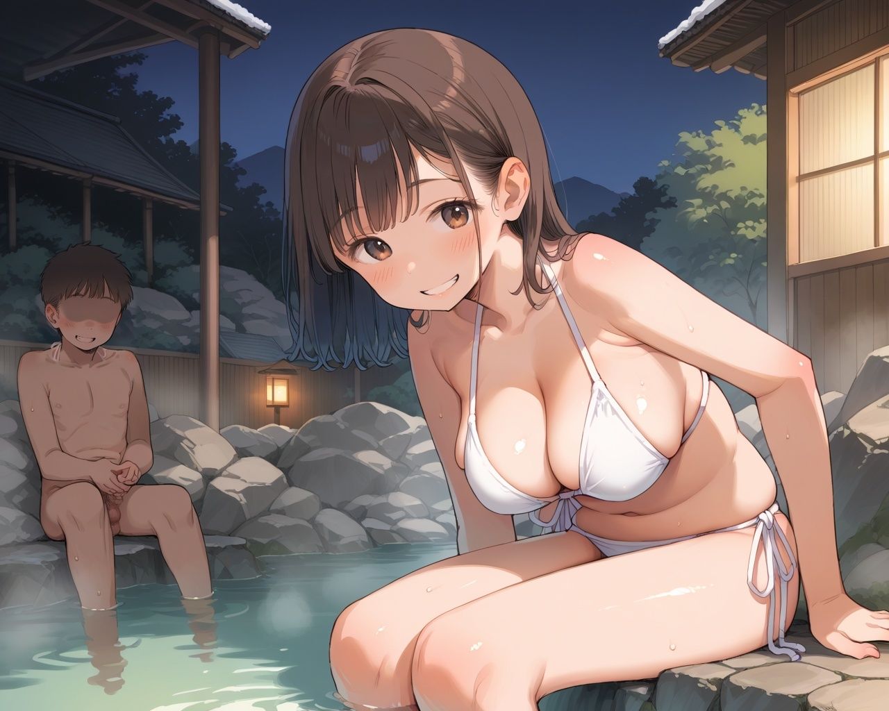 サンプル画像2:巨乳ロリっ娘 卑猥ばけぇしょん(あめりかん極太ロリロリそーせーじ) [d_559054]