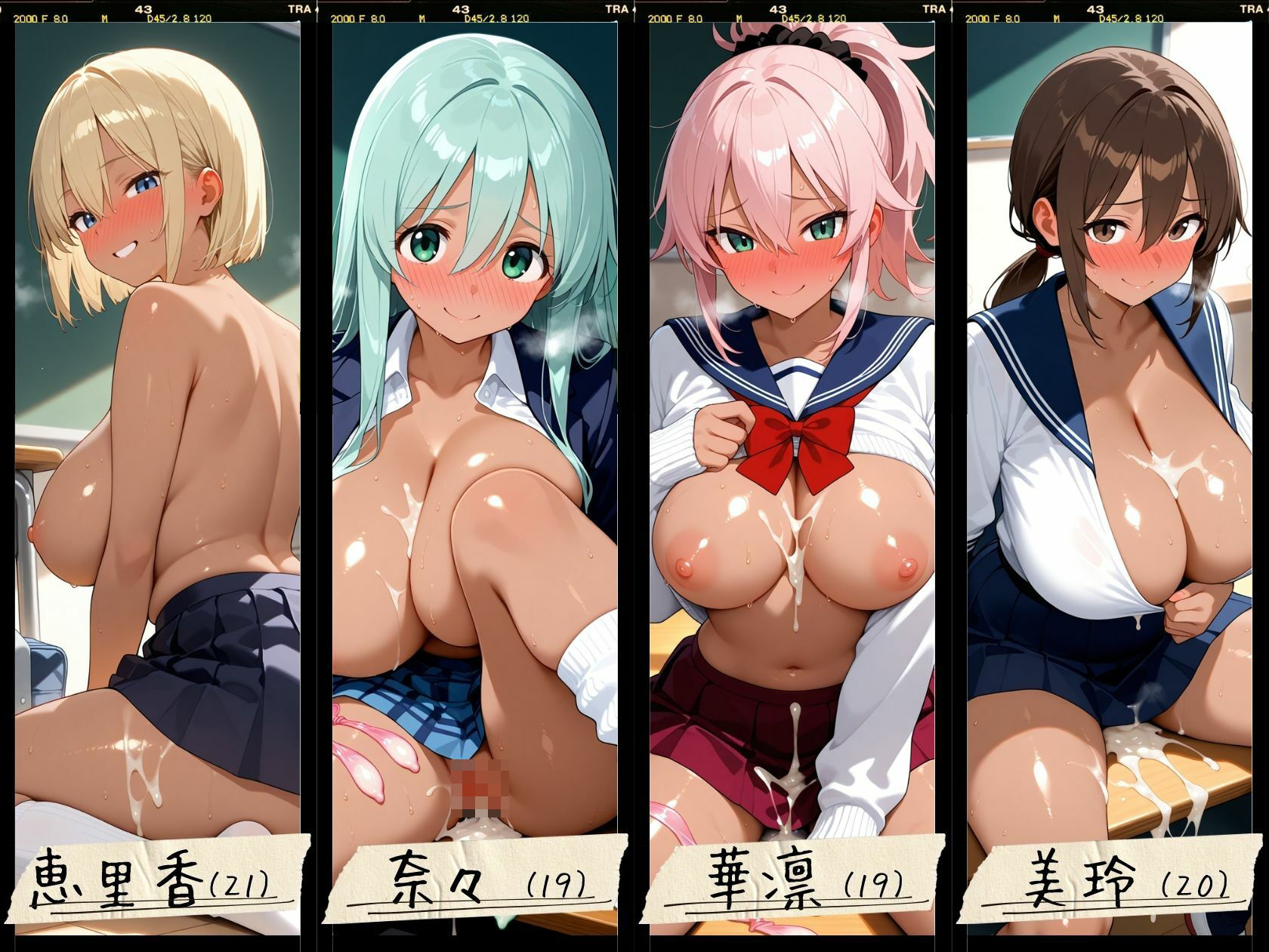 22人の爆乳黒ギャル女子校生服ハメ_VIP2