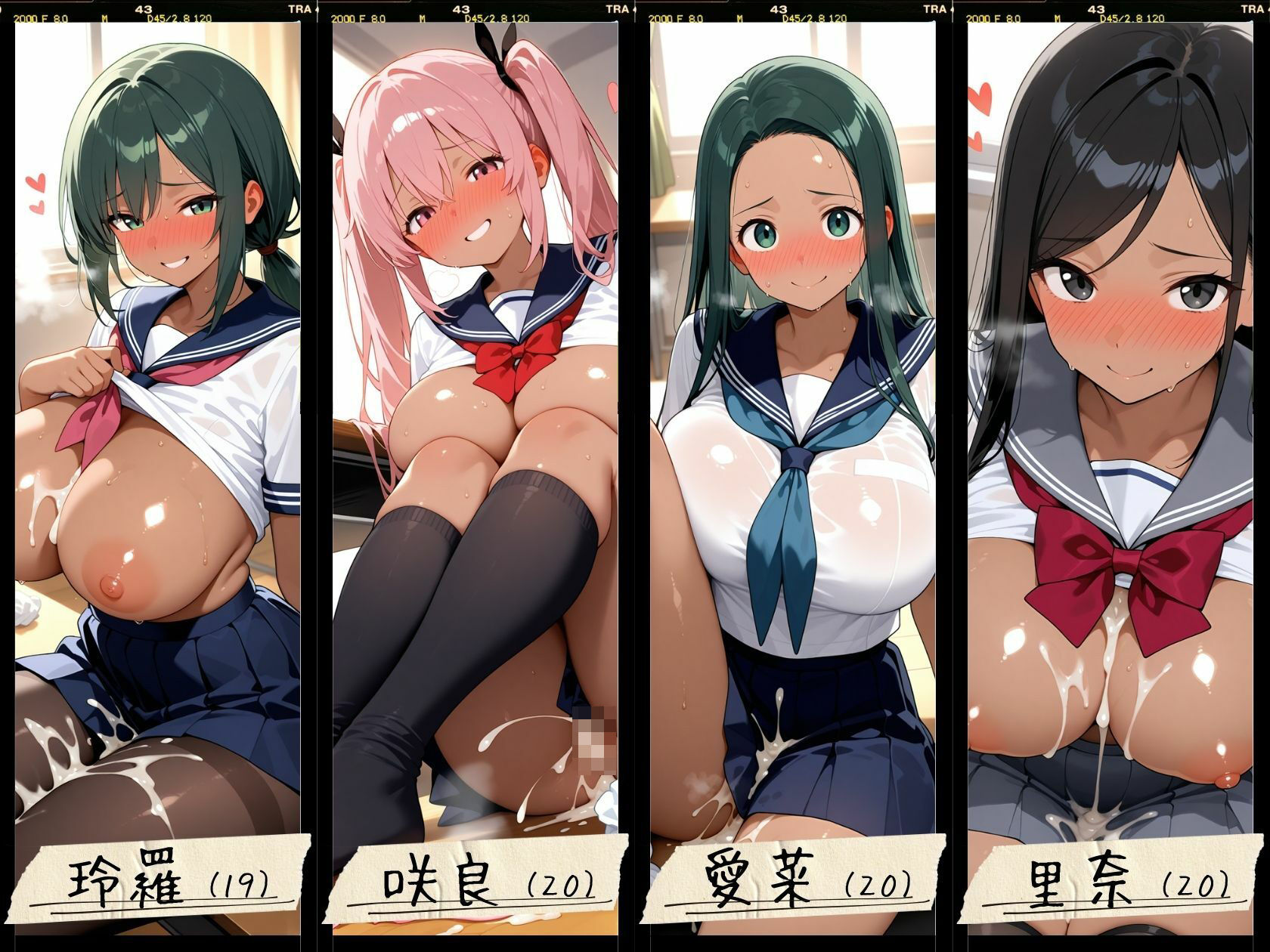 22人の爆乳黒ギャル女子校生服ハメ_VIP6