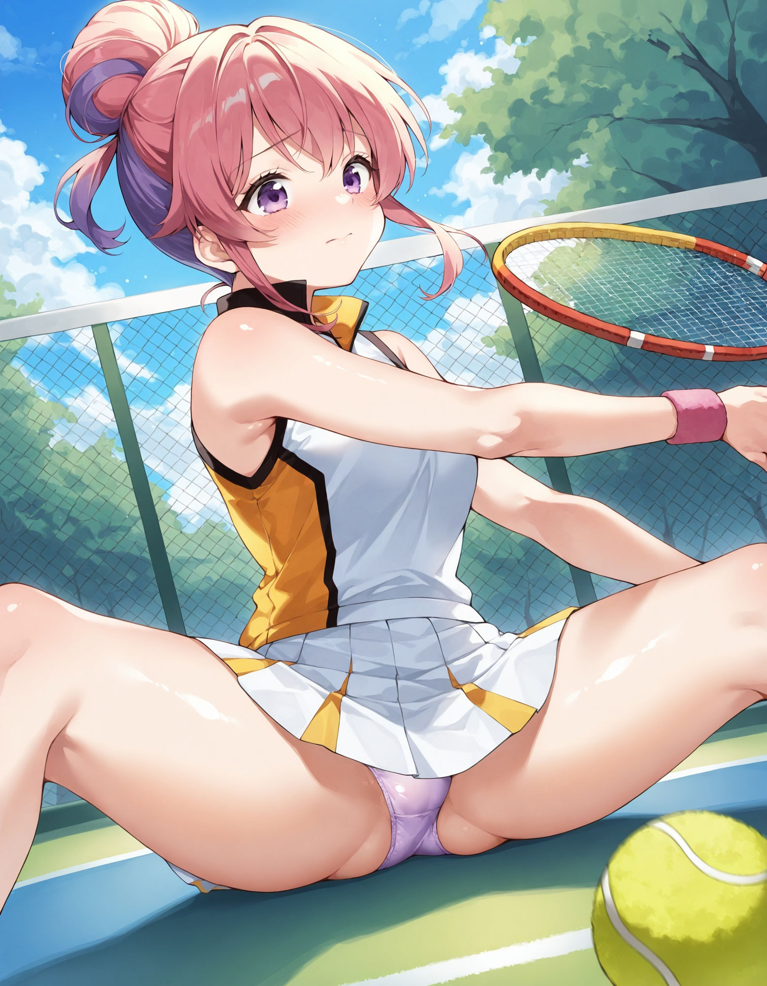 サンプル画像6:テニスウェアで開脚パンチラ(D.P.H.) [d_559171]