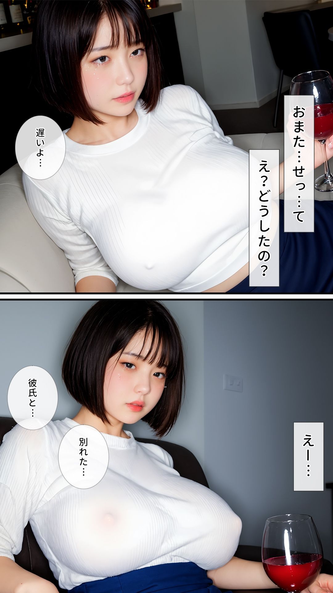 サンプル画像1:変態姉妹レズビアン 巨乳巨尻の汗だくイチャキスで禁断百合相姦｜クンニ・ディルド・貝合せ｜卑猥モザイク仕様｜最上級AI生成リアル実写系(リアルフェチ松茸堂＆卑猥モザイク職人) [d_559562]