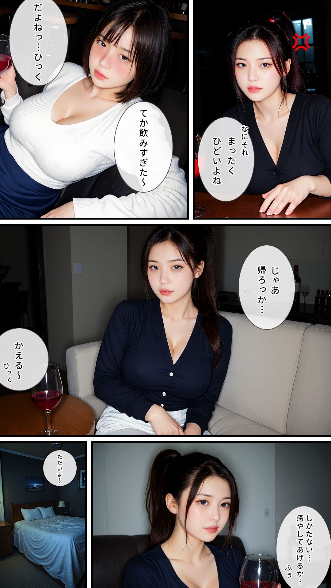 サンプル画像3:変態姉妹レズビアン 巨乳巨尻の汗だくイチャキスで禁断百合相姦｜クンニ・ディルド・貝合せ｜卑猥モザイク仕様｜最上級AI生成リアル実写系(リアルフェチ松茸堂＆卑猥モザイク職人) [d_559562]