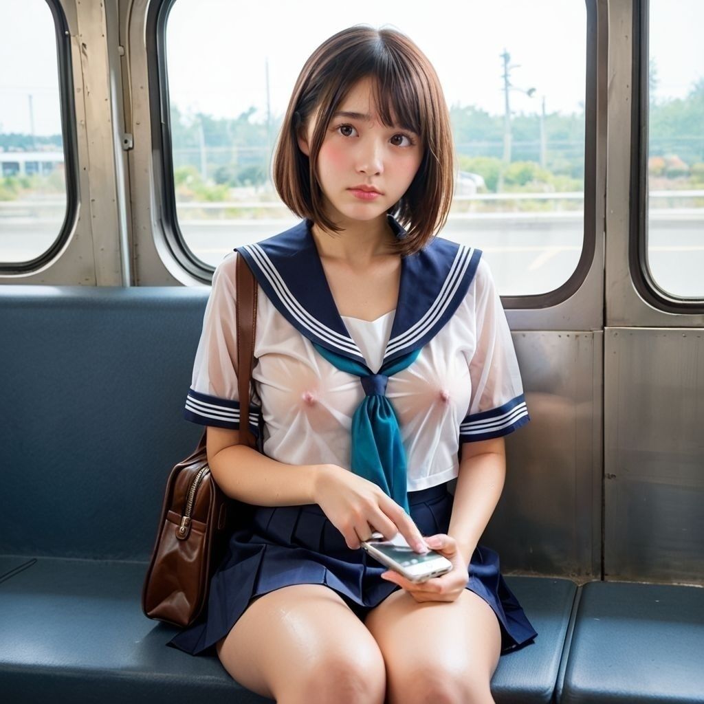 サンプル画像2:濡れ透け美女の画像集(AI美エロ) [d_559694]