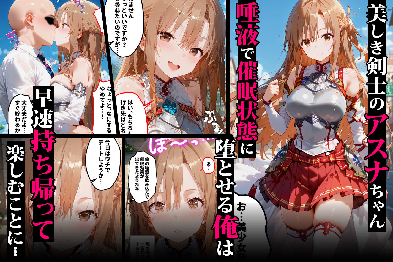 サンプル画像1:特殊能力を手に入れた僕がアスナを性奴●にする話  〜唾液で堕ちる閃光編〜(催●術師のヒロイン凌●クラブ) [d_559701]