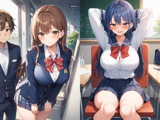 サンプル画像1:発情学園の生徒は淫らに疼く、巨乳女子校生(ふじや) [d_559765]