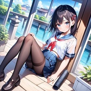 サンプル画像2:黒髪娘の日常 vol.1(ほっとこう) [d_559768]