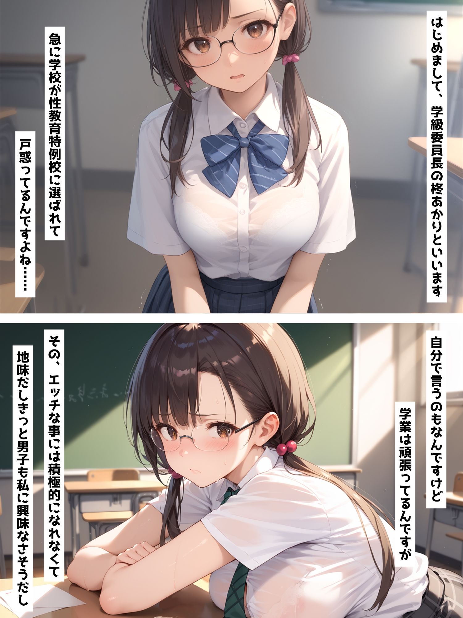 サンプル画像1:性教育学園X やりまくり！委員長の憂鬱編 vol.34【セリフ入有】(彗星レコード) [d_559800]