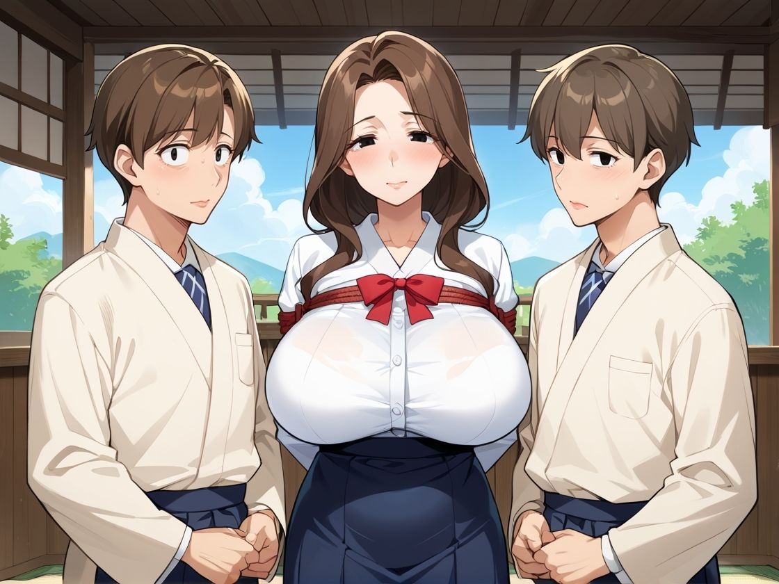 爆乳人妻がコスプレSEXにハマり、制服でイキまくる! 画像6