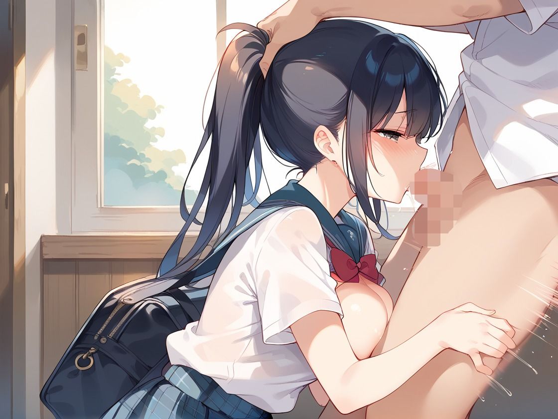 ち◯ぽが大好きな巨乳女子◯生にぶっかけ射精しまくった件 画像1