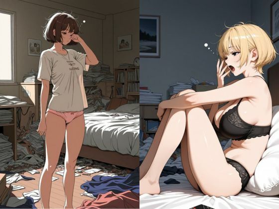 サンプル画像2:干物女子の寝室(dadada-2nd) [d_560040]