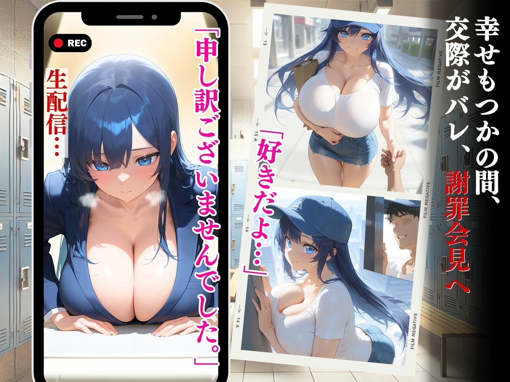 サンプル画像6:爆乳アイドル緊縛調教公開懺悔「おっぱいで性いっぱい謝罪しましゅ」(推し娘) [d_560239]