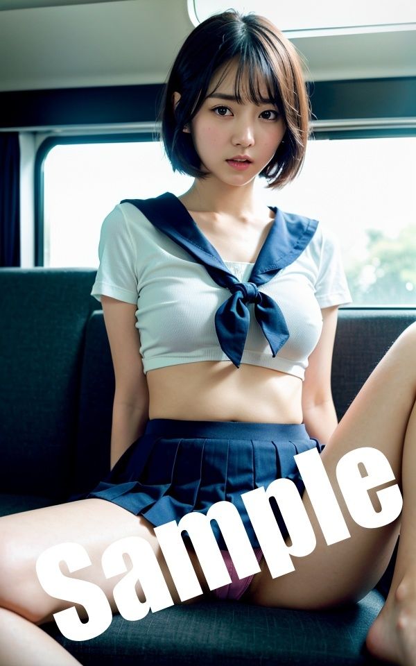 サンプル画像4:淫らな電車通学〜Vol1.セーラー服編〜「エッチなこと、してみたい」(妄想変態企画) [d_560269]