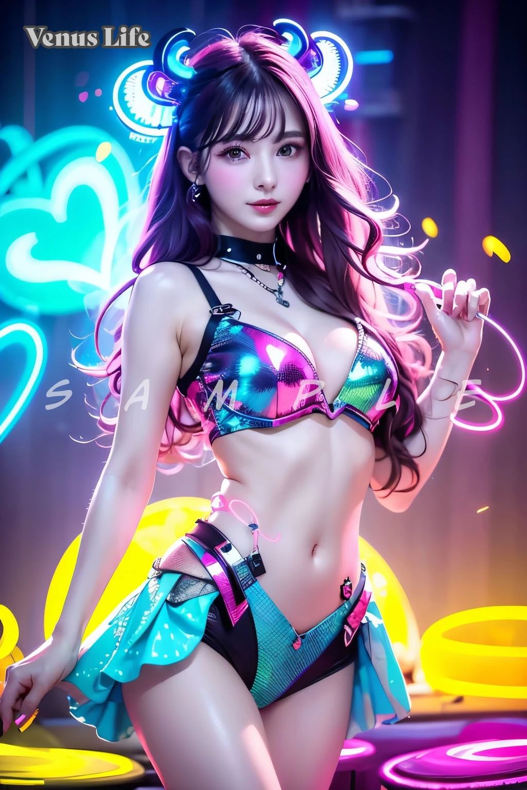 サンプル画像1:カラフルネオンガールズ！ セクシーナイト(Venus Life) [d_560289]