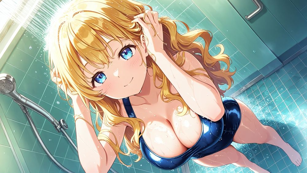 サンプル画像6:【FANZA専売】爆乳清楚系黒髪と元気な金髪の水泳部が顧問に秘密の練習を受ける【4K】(ニート印刷所) [d_560301]