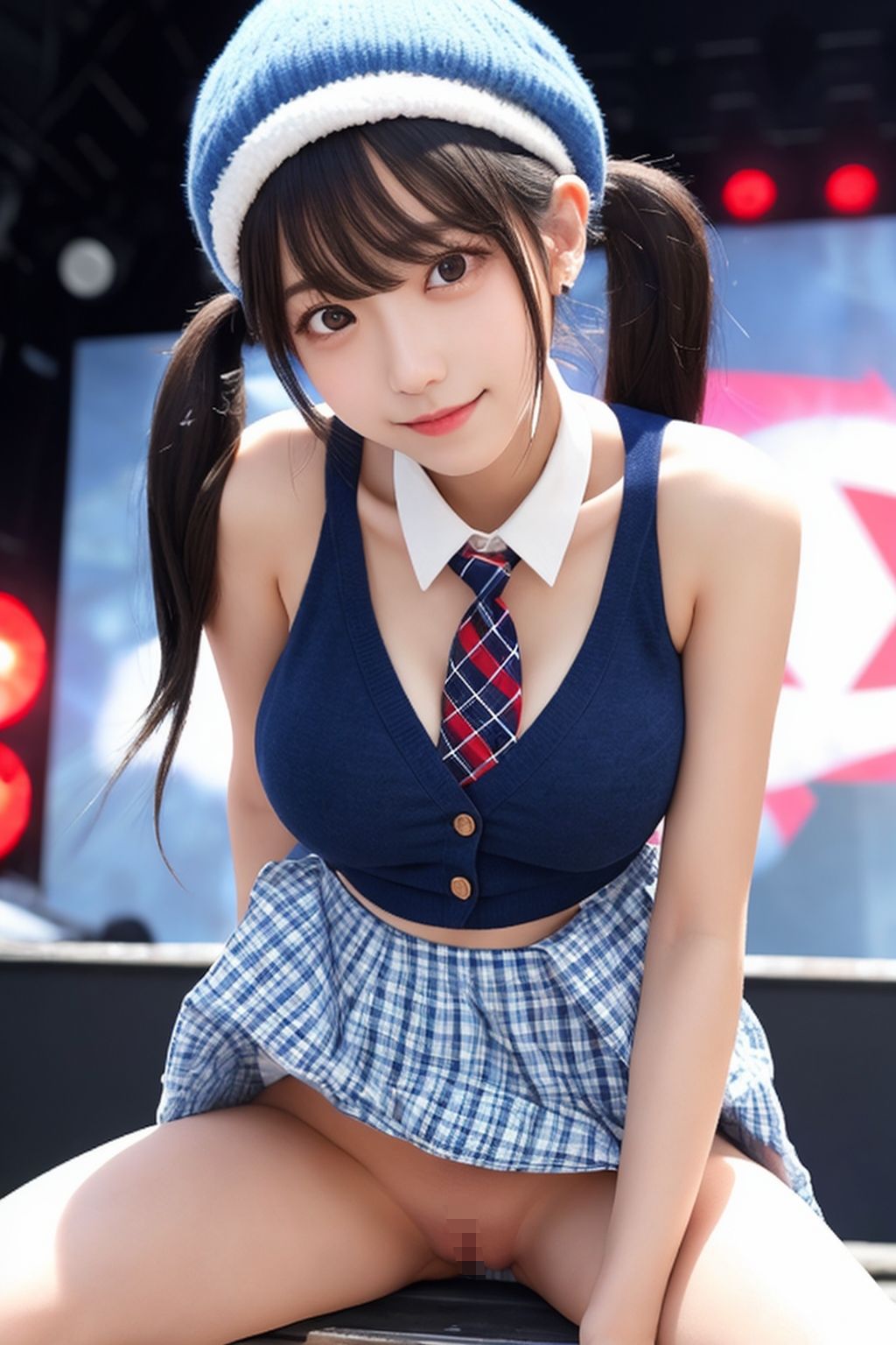 サンプル画像2:開脚アイドル2  グループA巨乳編(AI娘堂) [d_560318]