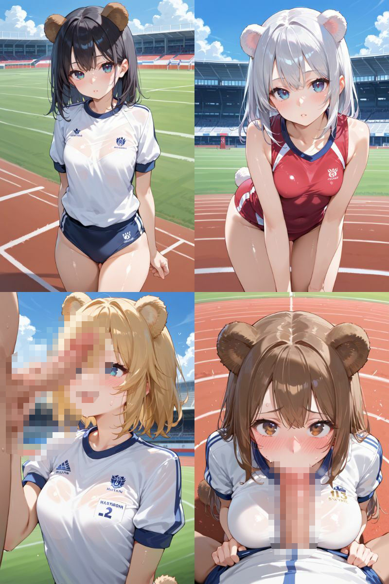 サンプル画像1:ケモミミ？の楽園  くま  陸上部編(ツースリーステーション) [d_560372]