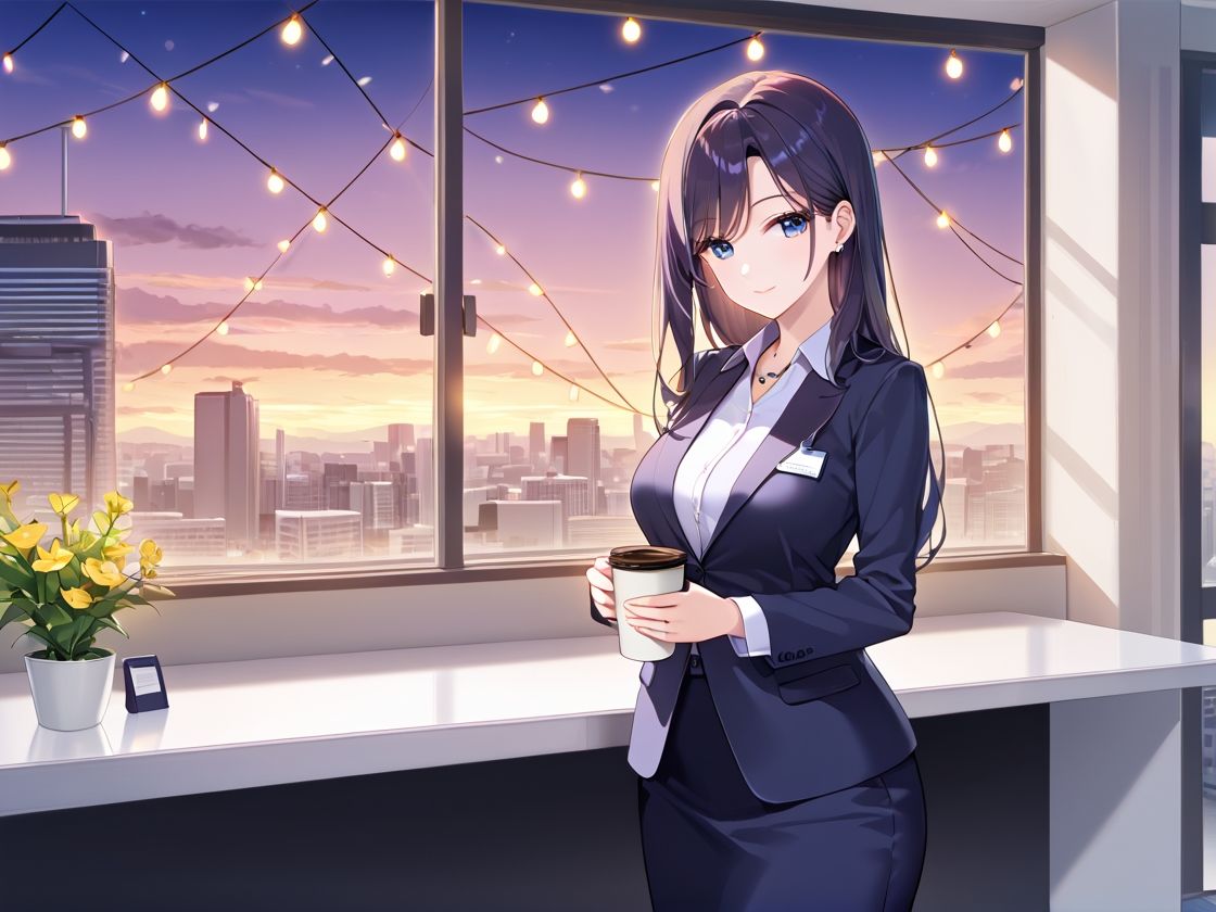巨乳新入社員 初めての残業 画像1