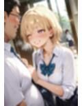ノーパンノーブラで担任教師に甘えてくるいけないギャル