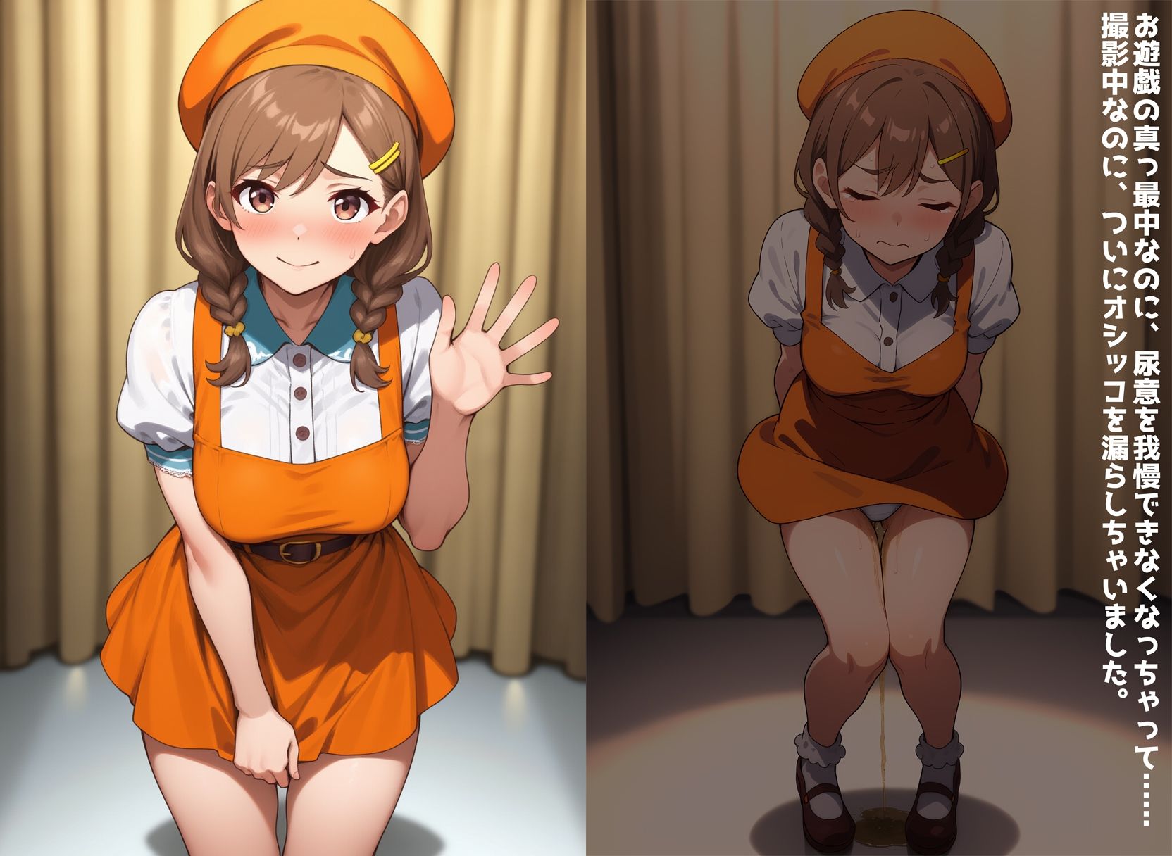 狂育番組の新人お漏らしお姉さん 画像1