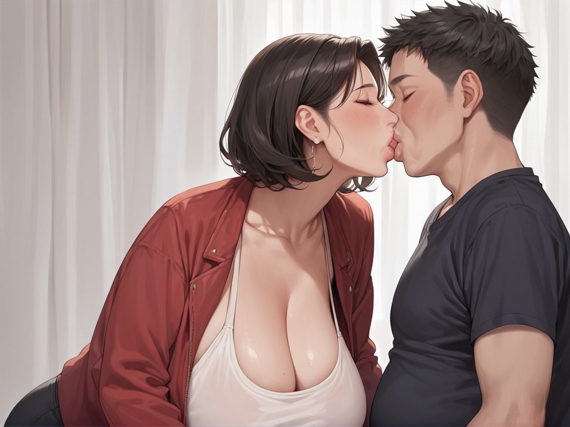 垂れ乳人妻のNTR 画像1