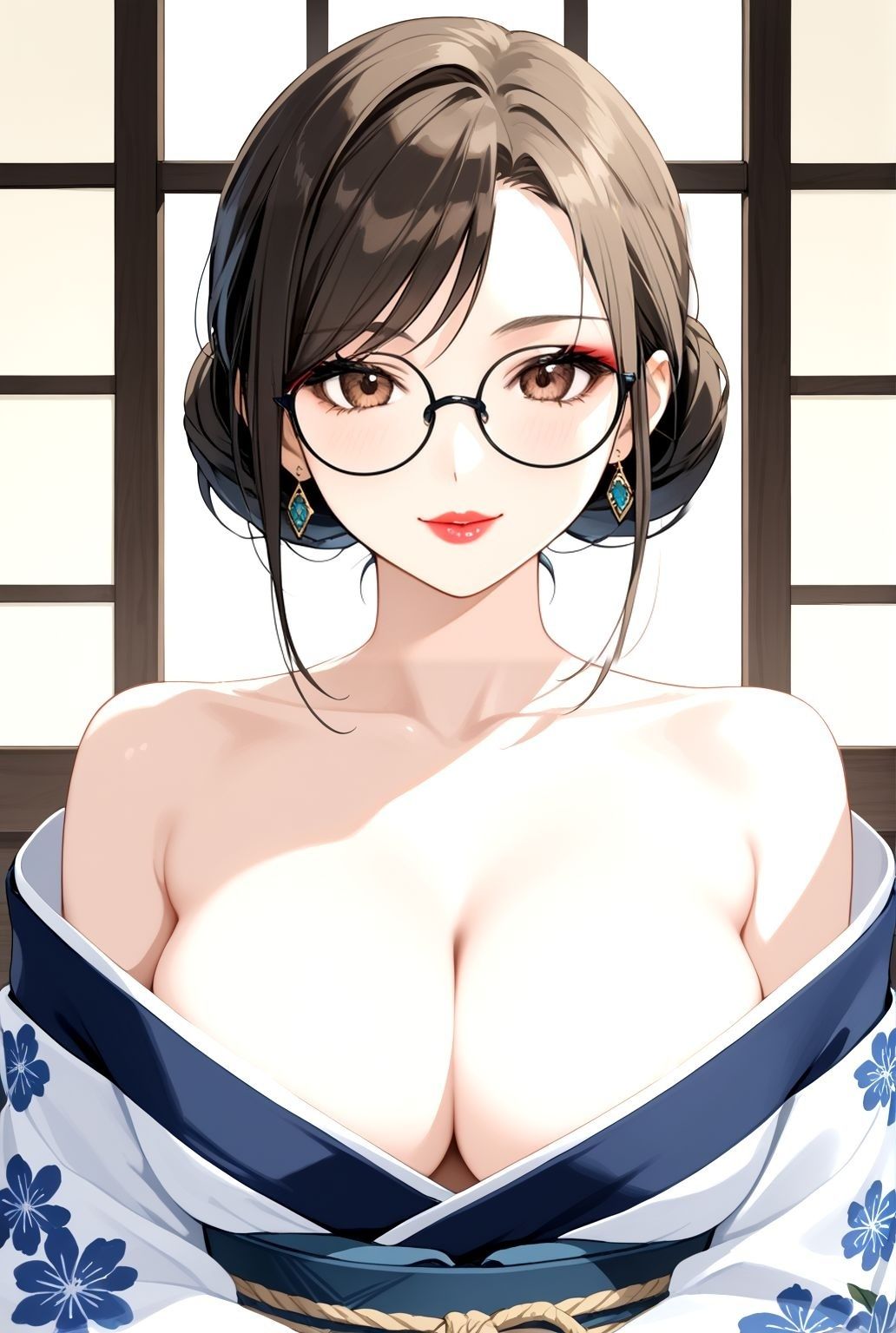 サンプル画像1:和服×巨乳×熟女の極上三拍子！秘湯旅館で交わる濃密夜【AIアートCG集】(快楽熟女クラブ) [d_560737]