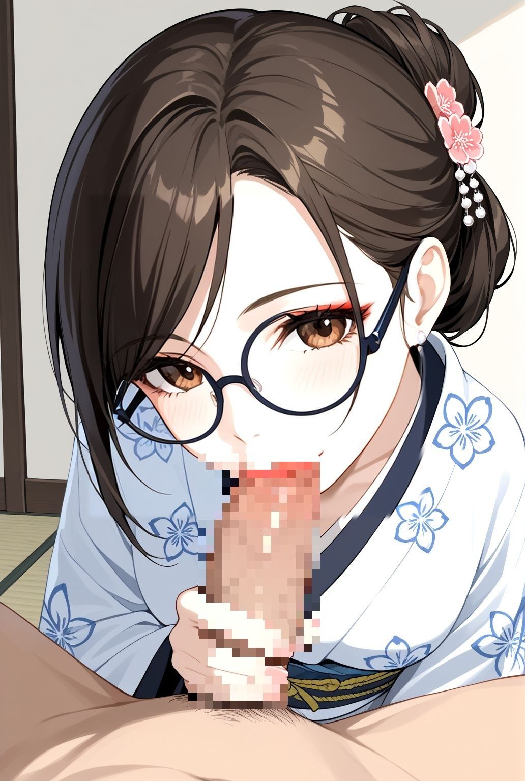 サンプル画像5:和服×巨乳×熟女の極上三拍子！秘湯旅館で交わる濃密夜【AIアートCG集】(快楽熟女クラブ) [d_560737]