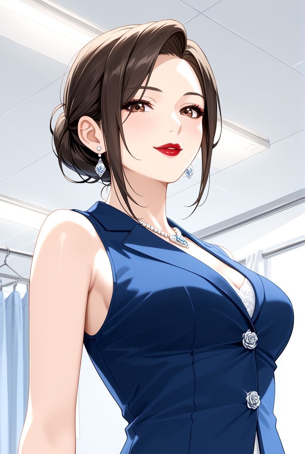 サンプル画像2:巨乳熟女女医が誘う…淫靡な診察室へようこそ【AI生成CG集】(快楽熟女クラブ) [d_560755]