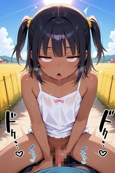 田舎帰省中、日焼けした男の娘と変態行為 RIURIU エロ画像3