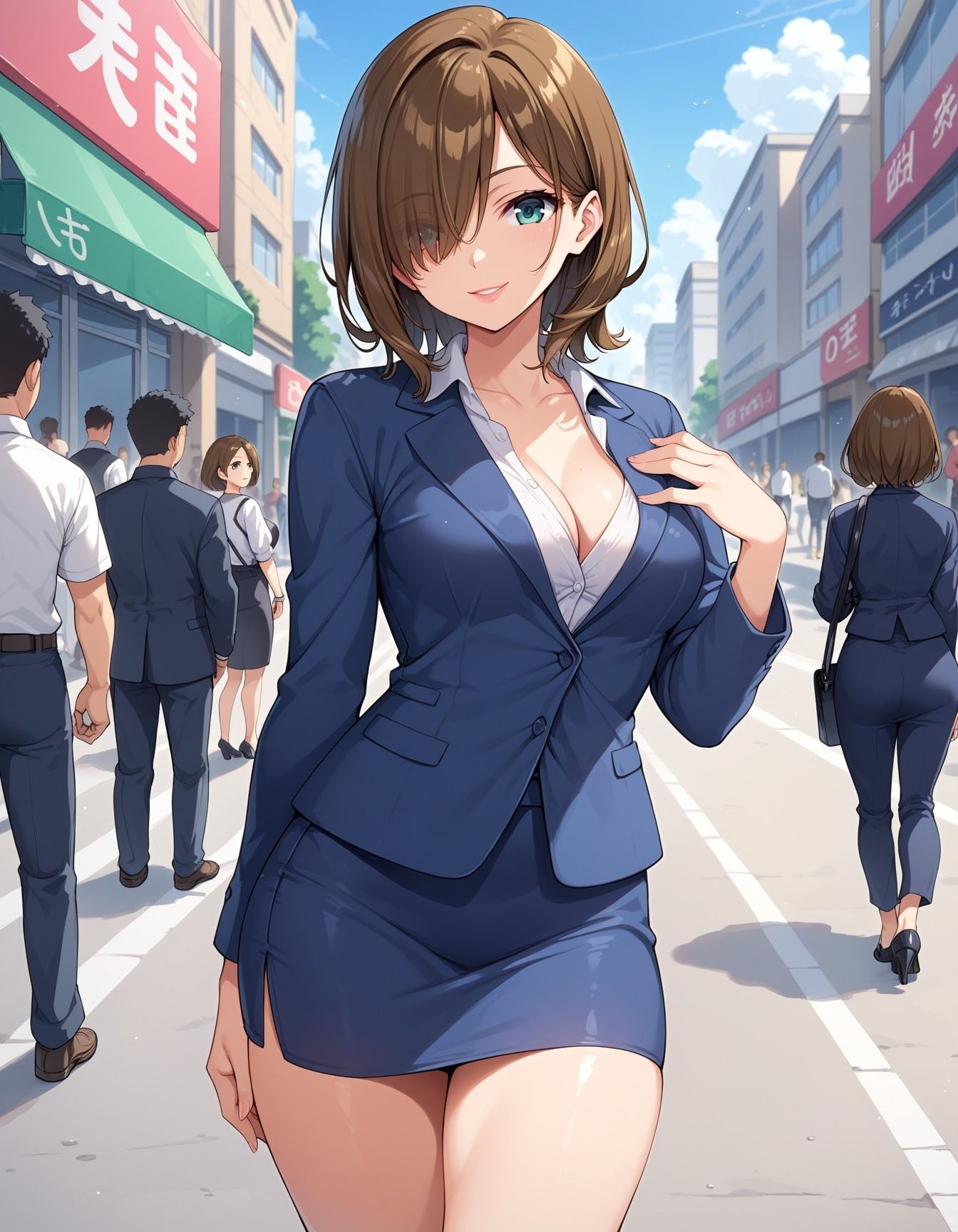 サンプル画像1:出張先で上司にハメられちゃう新入社員ちゃん(猫PS) [d_560836]