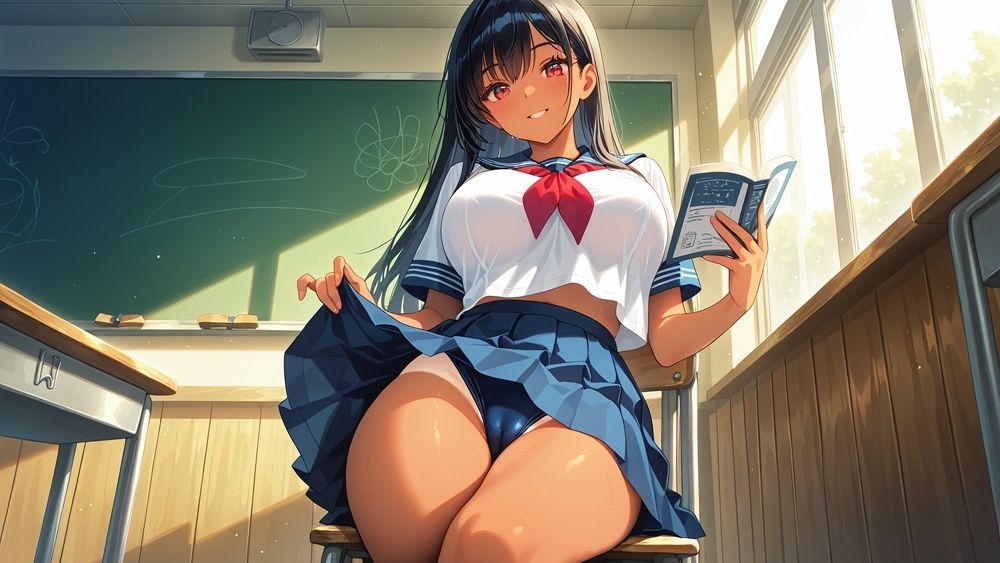 【4K】日焼け爆乳水泳部員二人が顧問教師と種付け交尾三昧【300枚】 画像3