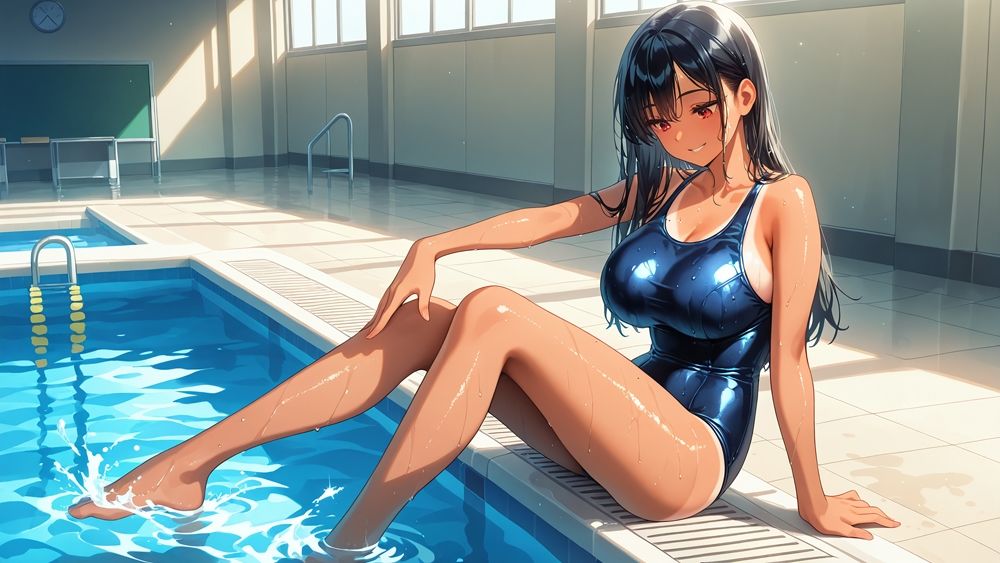 【4K】日焼け爆乳水泳部員二人が顧問教師と種付け交尾三昧【300枚】 画像5