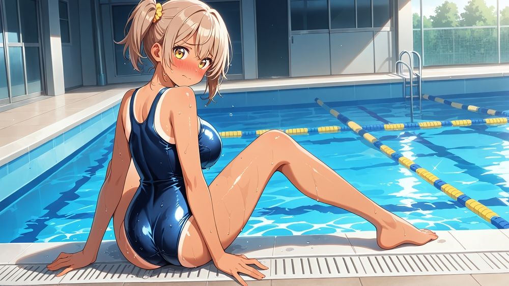 【4K】日焼け爆乳水泳部員二人が顧問教師と種付け交尾三昧【300枚】 画像6