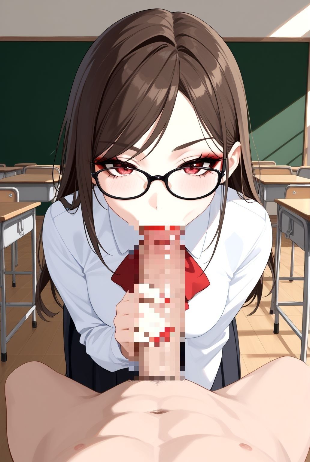 サンプル画像5:知的で美しい巨乳教師と教室で…魅惑のマダムとのひととき(快楽熟女クラブ) [d_560996]