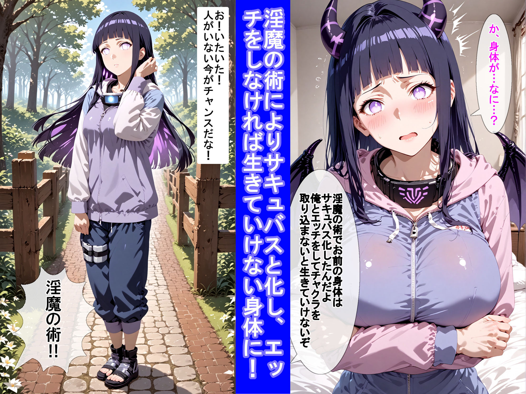 サンプル画像1:淫魔の術でサキュバス化したヒ〇タを好き放題する話(ふわもちぷりん) [d_561002]