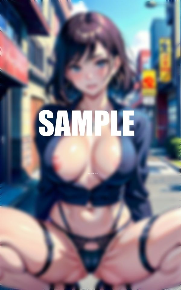 サンプル画像5:街に蔓延るガーターベルト美女たち男遊びで濡れっぱなしの秘部(AI美女LABO.8) [d_561059]