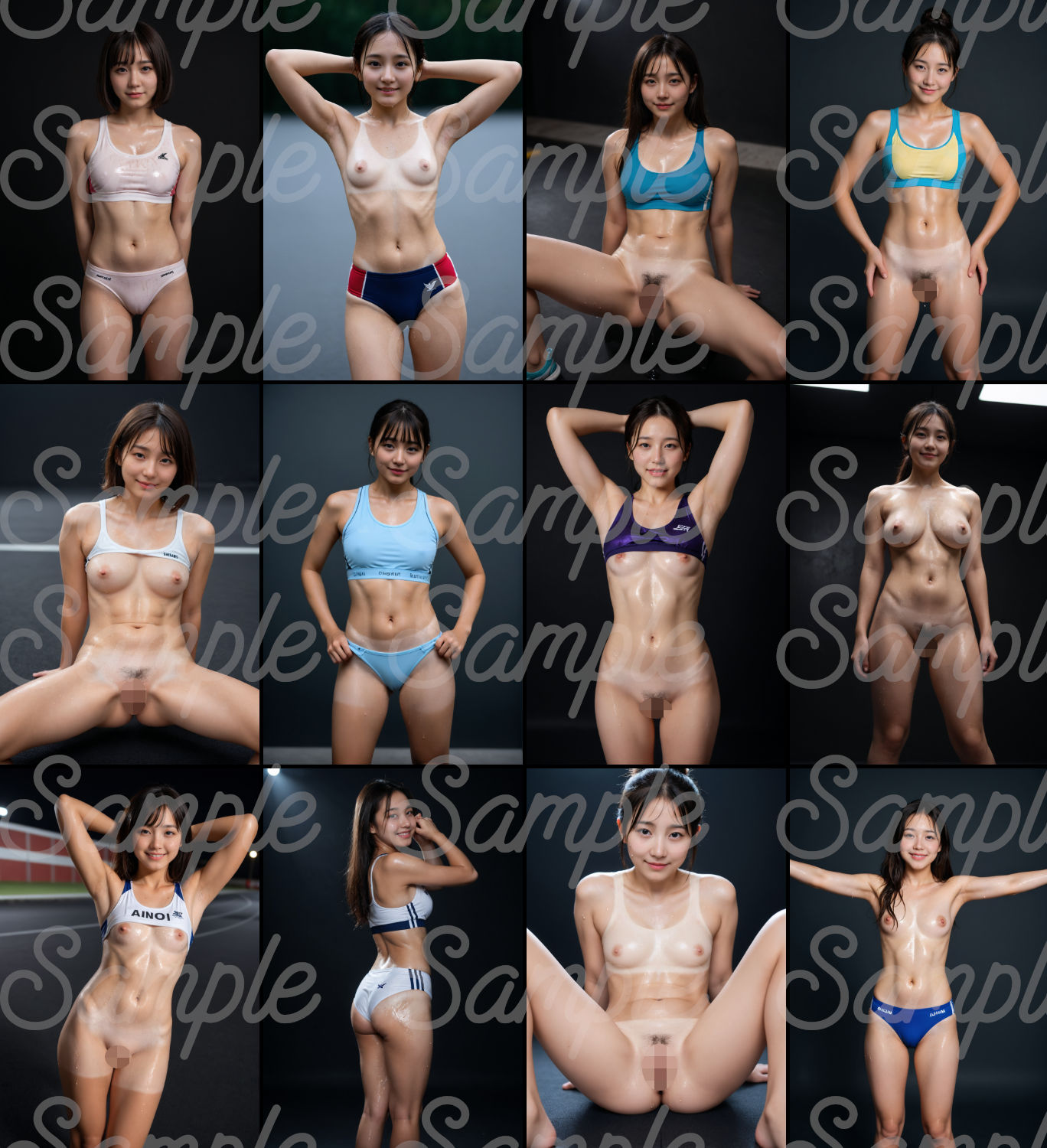 サンプル画像6:【4K】陸上部の日焼け＆汗だく卑猥ボディ【500枚】(AIで妄想) [d_561173]