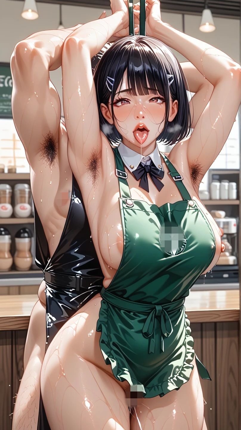 サンプル画像1:脇毛女子・純喫茶『アへ顔』〜子宮オーダーお願いいたしますぅ！(わきaiai) [d_561215]