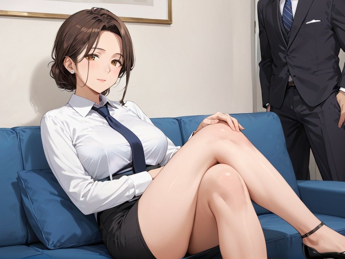 【エロ漫画】爆乳人妻 〜美人秘書とイケない関係〜1