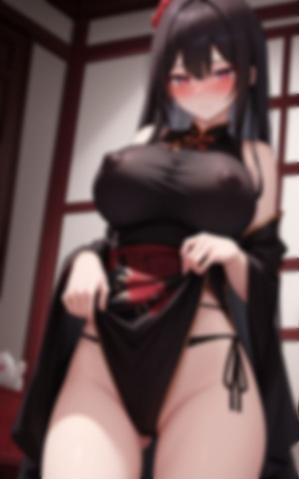 サンプル画像3:媚薬を飲んだ爆乳チャイナ娘が魅惑の身体で色仕掛け(リアルAI美女) [d_561249]