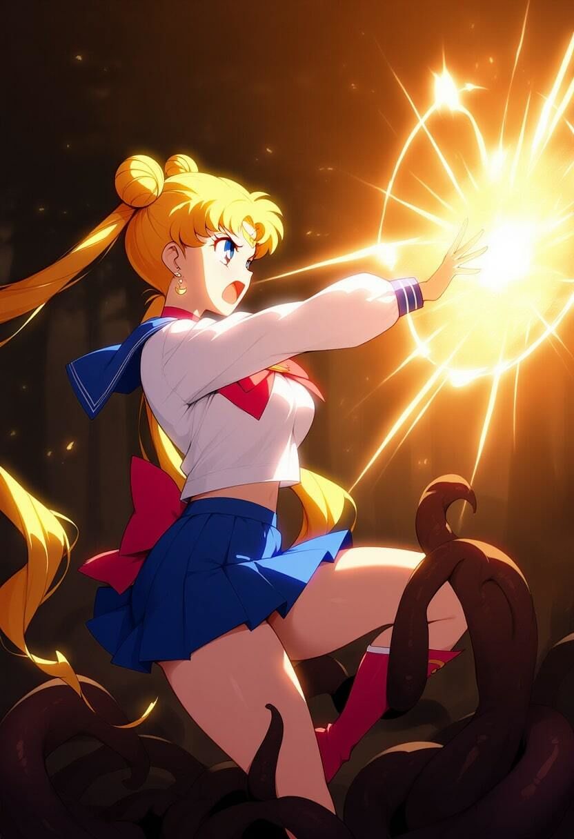 サンプル画像2:セーラームー● 月野うさ● vs ぬるぬる触手(Nakki_触手・ヒロピン) [d_561432]