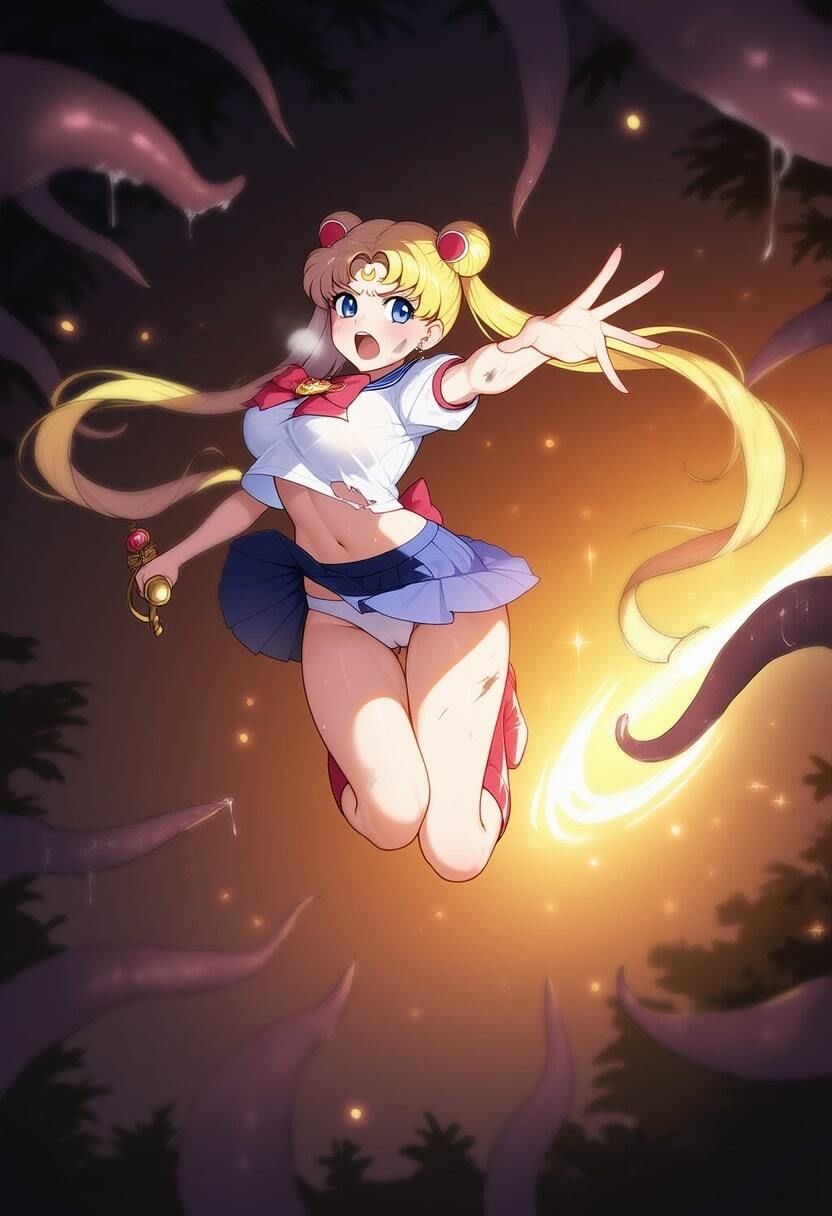 サンプル画像3:セーラームー● 月野うさ● vs ぬるぬる触手(Nakki_触手・ヒロピン) [d_561432]