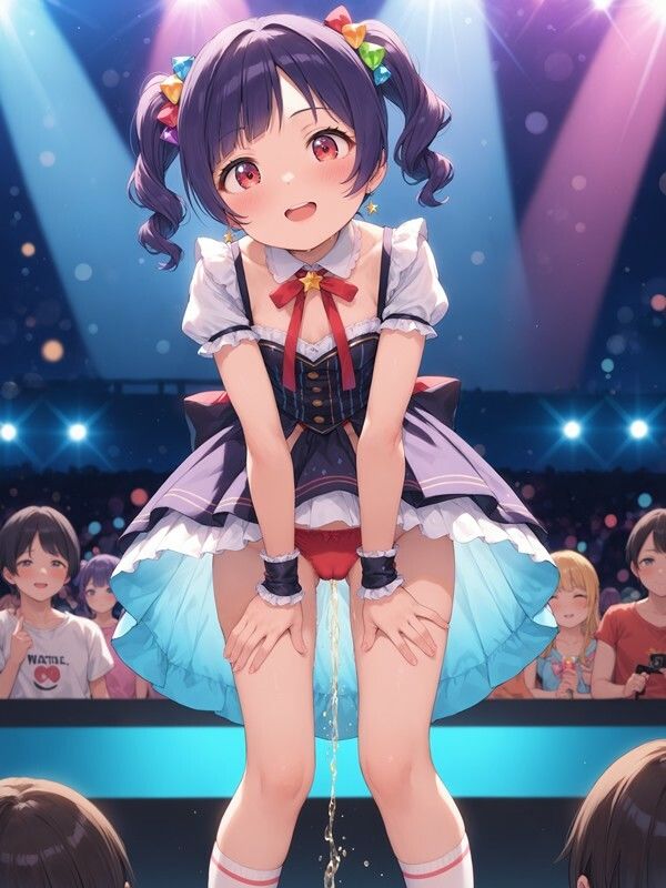 サンプル画像3:アイドルっぽいかわいい女の子がパンツをはいたままおしっこをおもらししている画像集1(えっふぇれ) [d_561440]