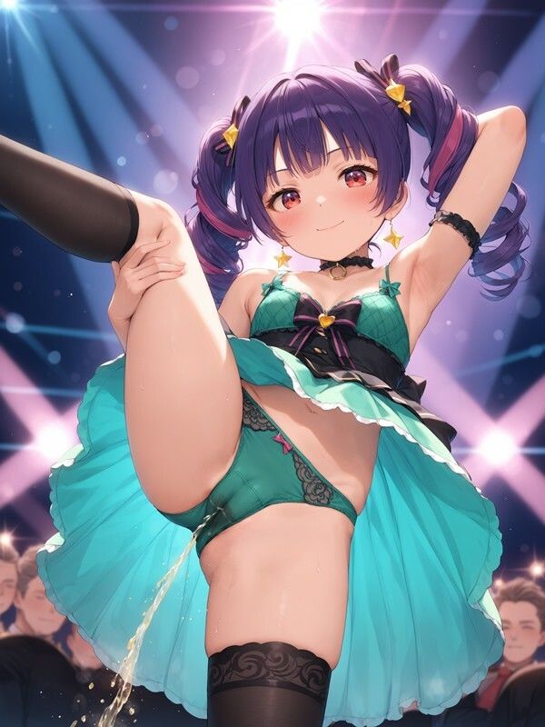 サンプル画像5:アイドルっぽいかわいい女の子がパンツをはいたままおしっこをおもらししている画像集1(えっふぇれ) [d_561440]