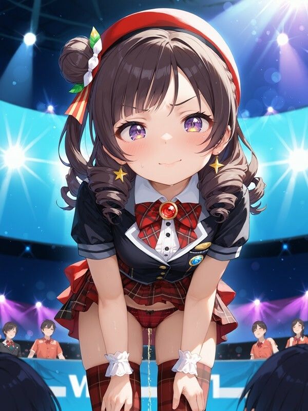 サンプル画像5:アイドルっぽいかわいい女の子がパンツをはいたままおしっこをおもらししている画像集(えっふぇれ) [d_561441]