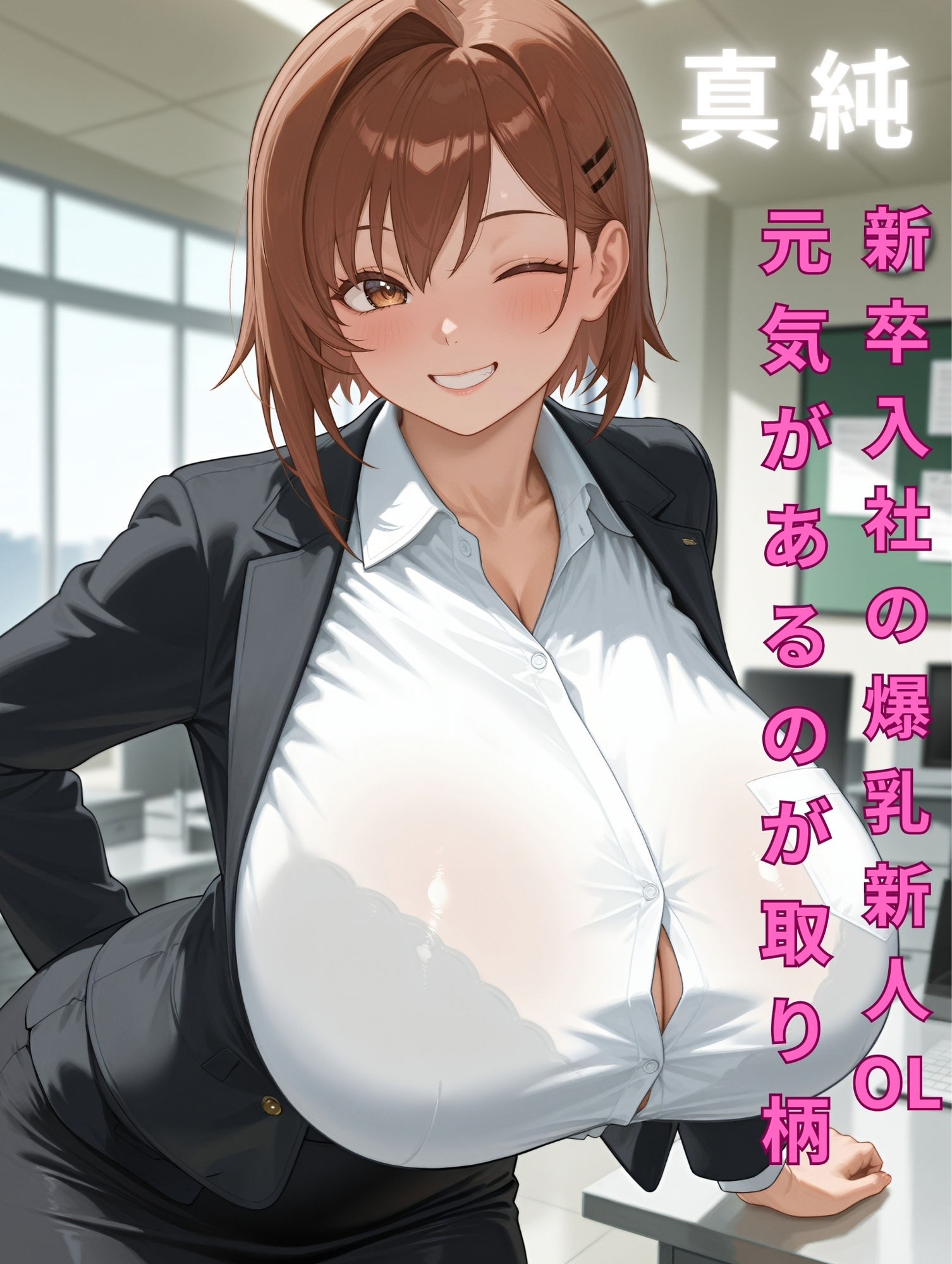 サンプル画像2:爆乳新人OLとHな性処理研修(（株）zou乳業) [d_561635]