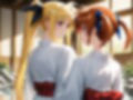【発情ヒロイン】【百合】魔法少女リリカルな●は  高町な●は＆フェイト  温泉イチャコラ編