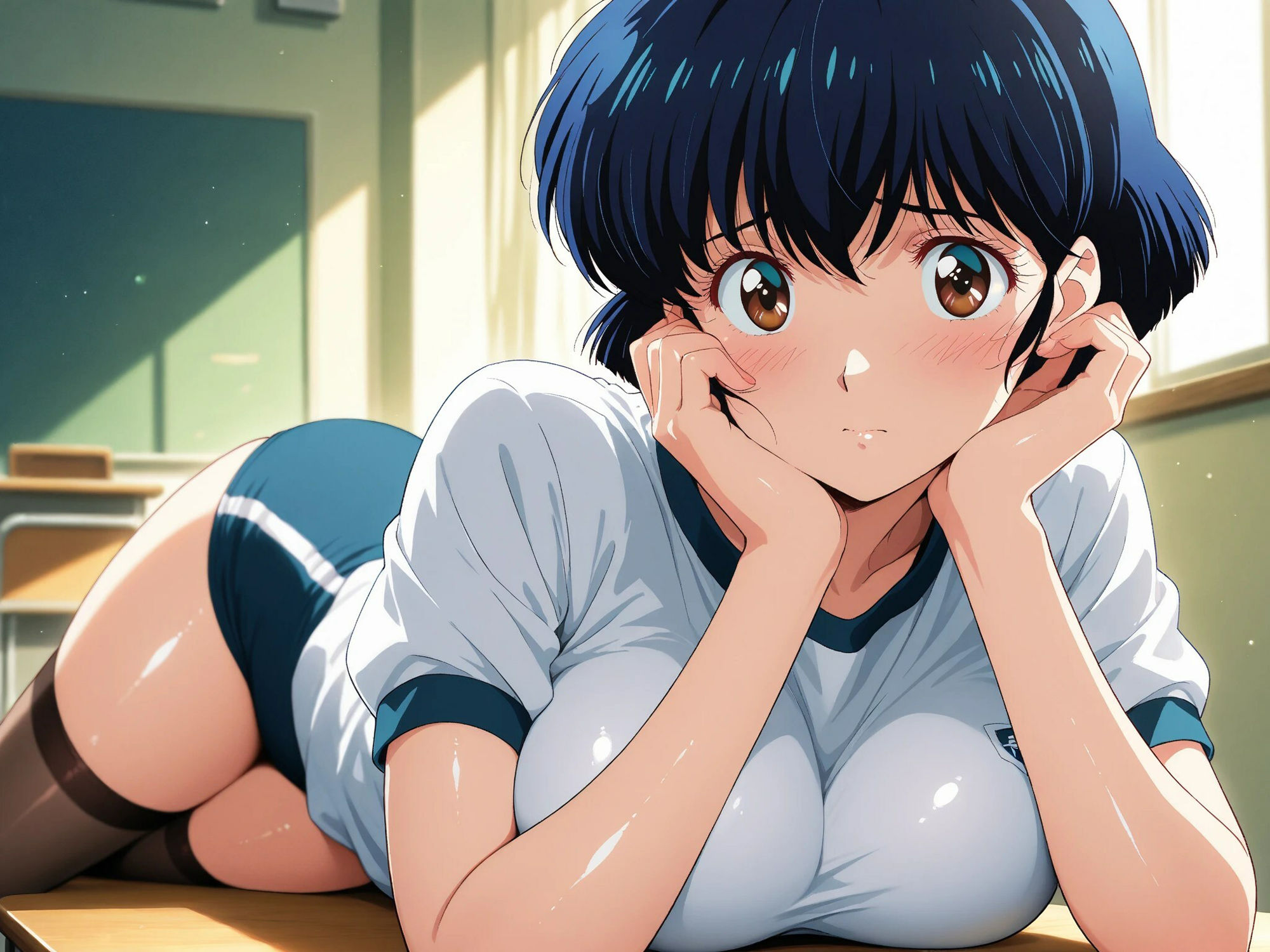 サンプル画像2:【発情ヒロイン】ら●ま1/2  天道あ●ね   ブルマ調教編(画像生成マン) [d_561796]