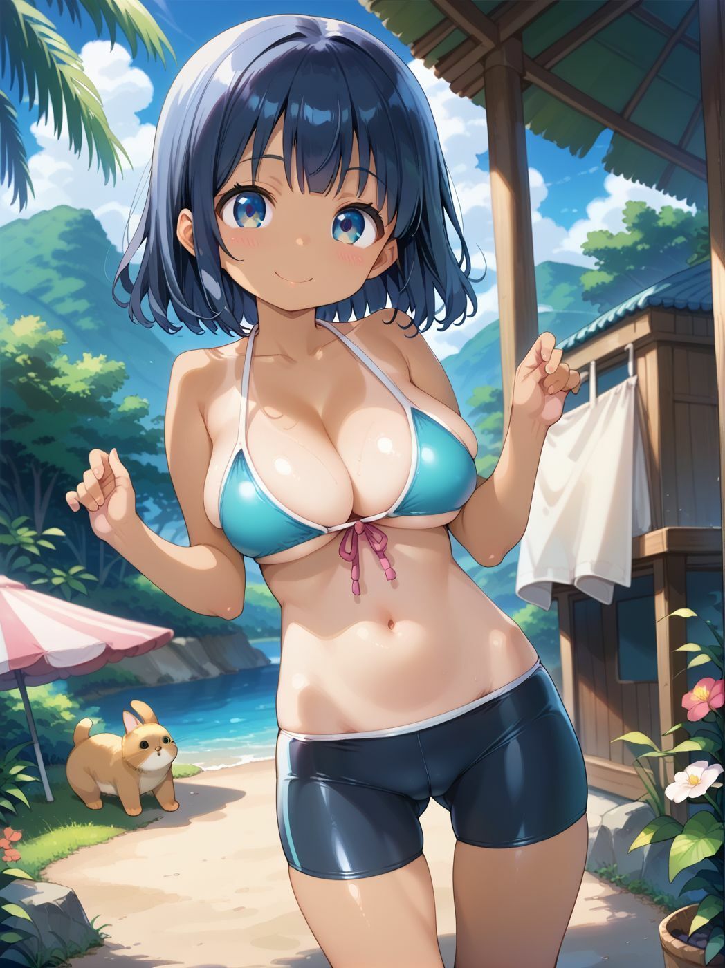 サンプル画像2:田舎にいる妹がいろいろ育っていたのでエッチしてみた 「お兄ちゃんはここが気持ちいい？」(nes_aiart) [d_561886]